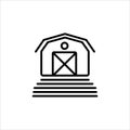 barn, farm icon vector Illustration Royalty Free Stock Photo